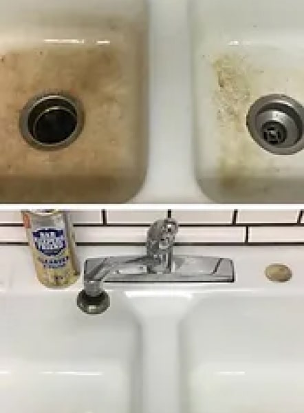 sink before and after